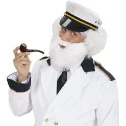 Hvidt Julemandsskæg Med Overskæg
