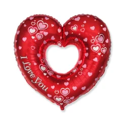 I Love You Hjerte Folieballon Rød