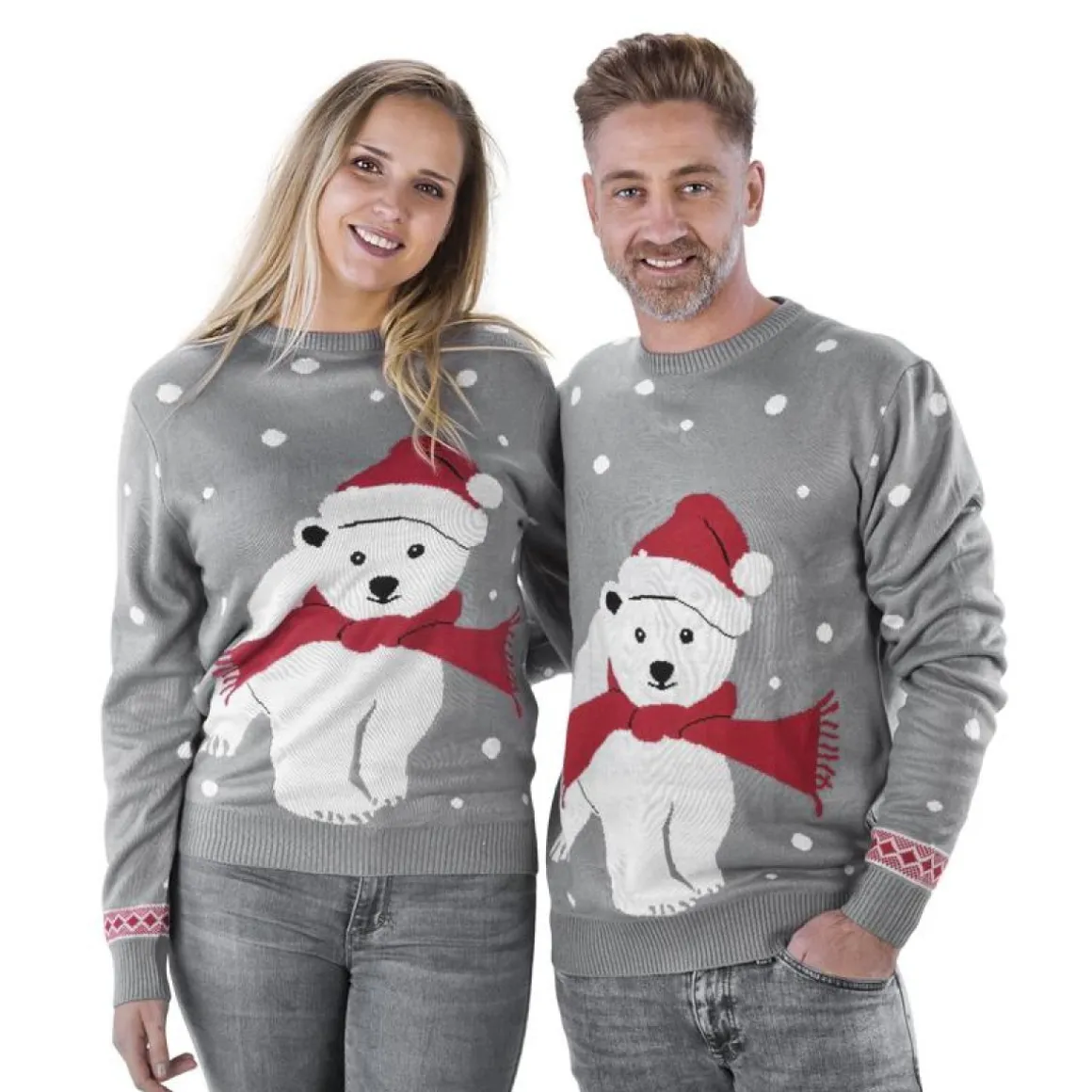 Isbjørn Julesweater Grå