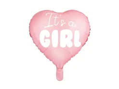 It's A Girl Hjerte Folieballon