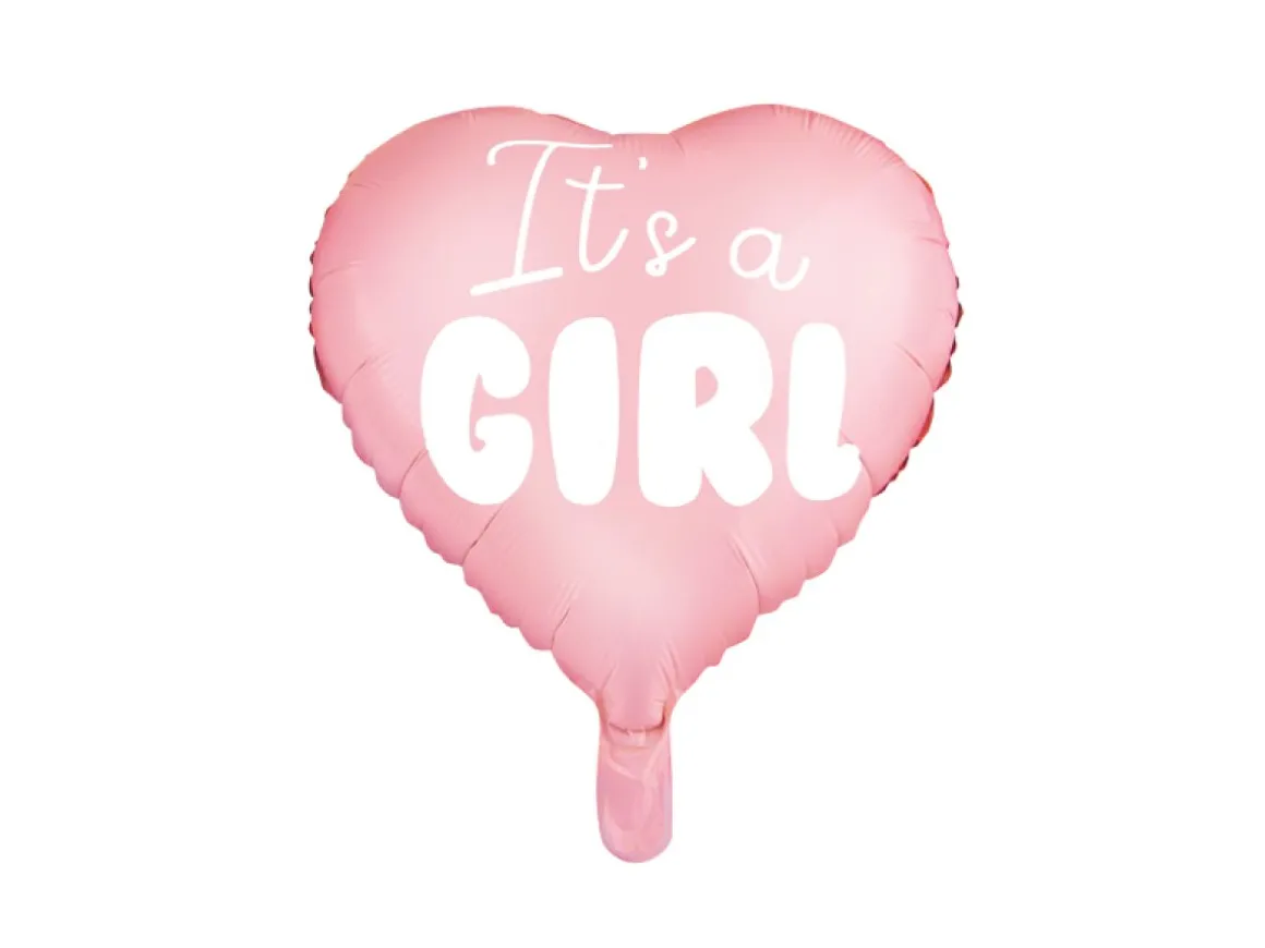 It's A Girl Hjerte Folieballon
