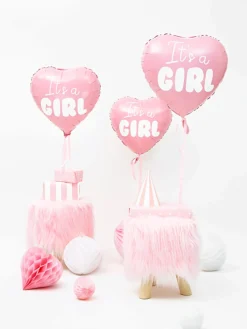 It's A Girl Hjerte Folieballon
