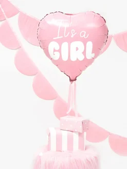 It's A Girl Hjerte Folieballon