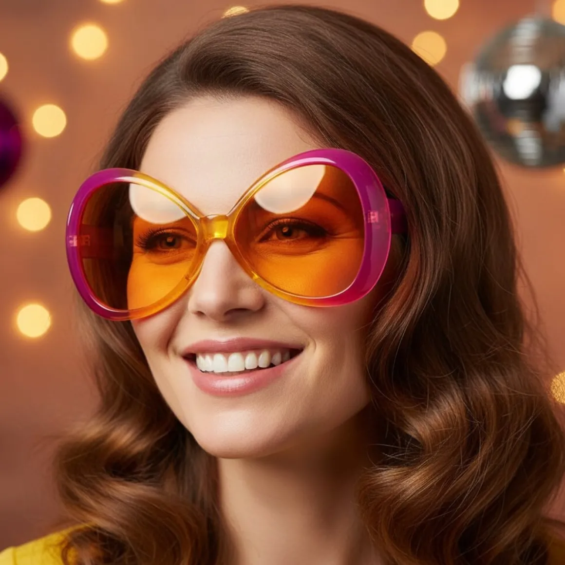 Jackie Hippiebriller Pink/Gul