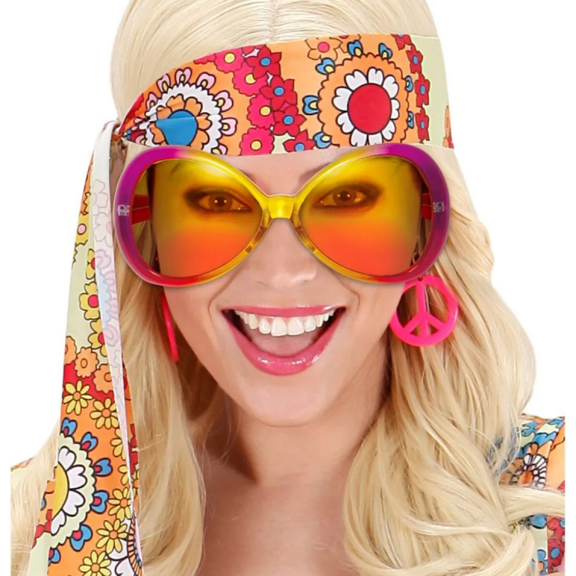 Jackie Hippiebriller Pink/Gul