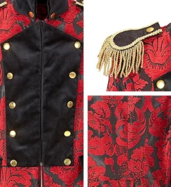 Jacquard Paradejakke Rød
