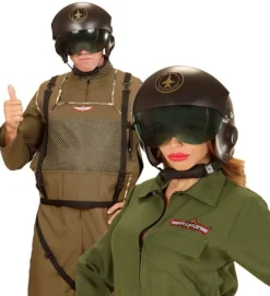 Jagerpilot Hjelm Sort
