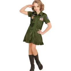 Jagerpilot Kjole Børnekostume