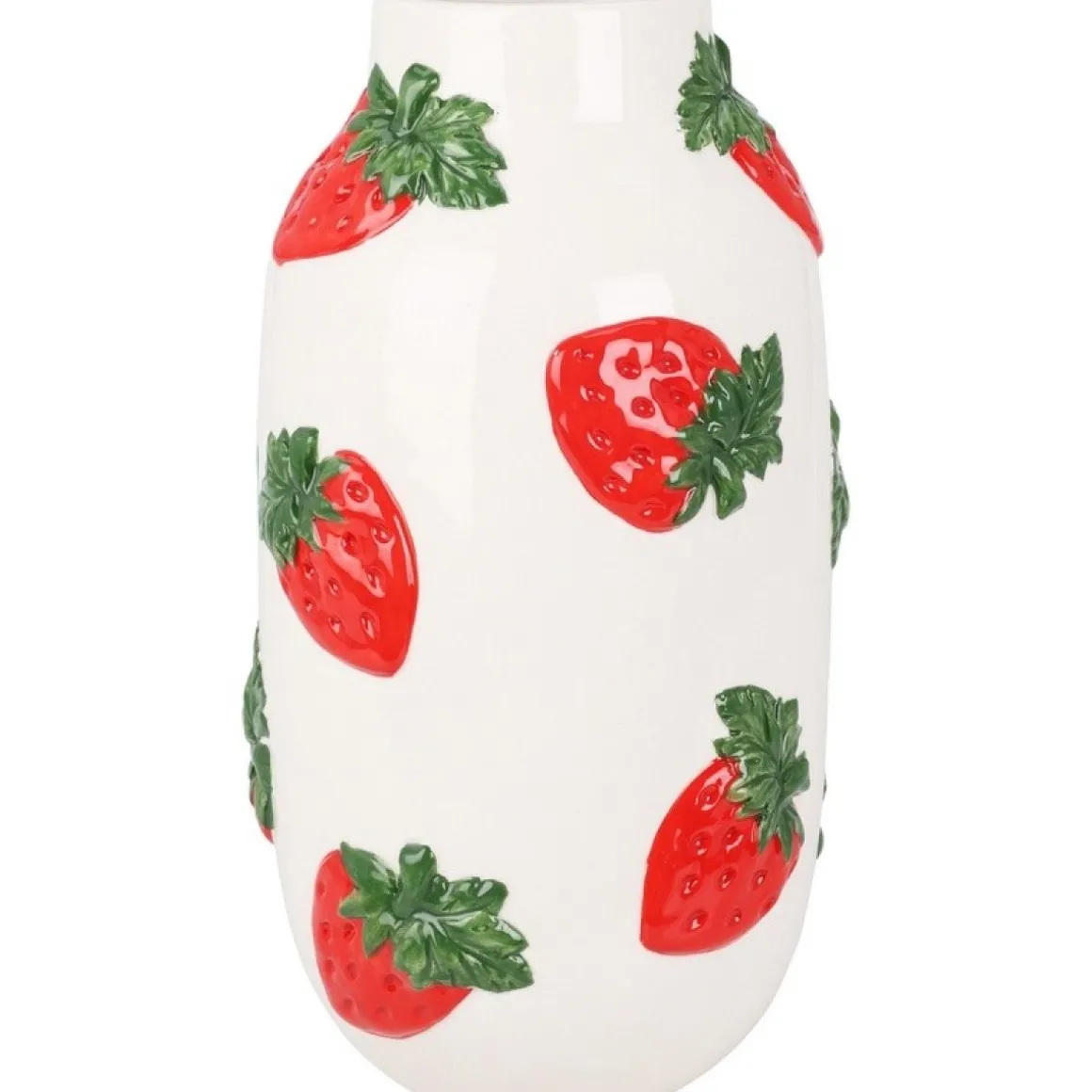 Jordbær Vase Hvid