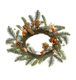 Julekrans Med Kogler Og Bær