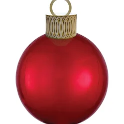 Julekugle Folieballon Rød