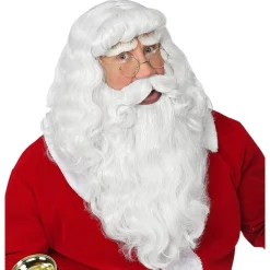 Julemandsparyk Med Skæg Og Øjenbryn