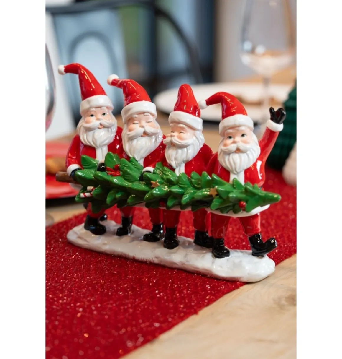 Julemænd Med Juletræ Figur