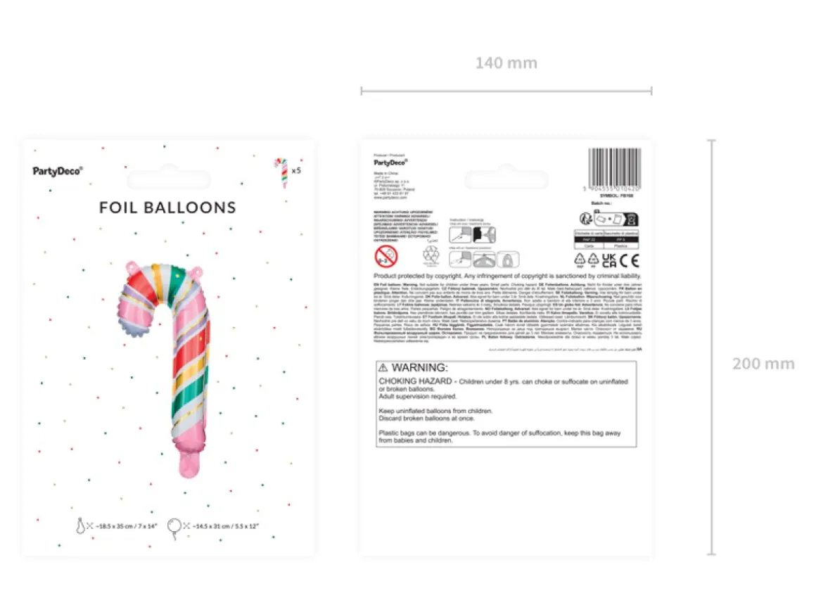Julestok Folieballoner