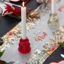 Juletræs Glas Lysestage Guld