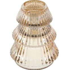 Juletræs Glas Lysestage Guld