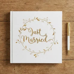 Just Married Gæstebog Guld