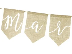 Just Married Jute Flagguirlande