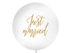 Just Married Kæmpe Ballon Hvid