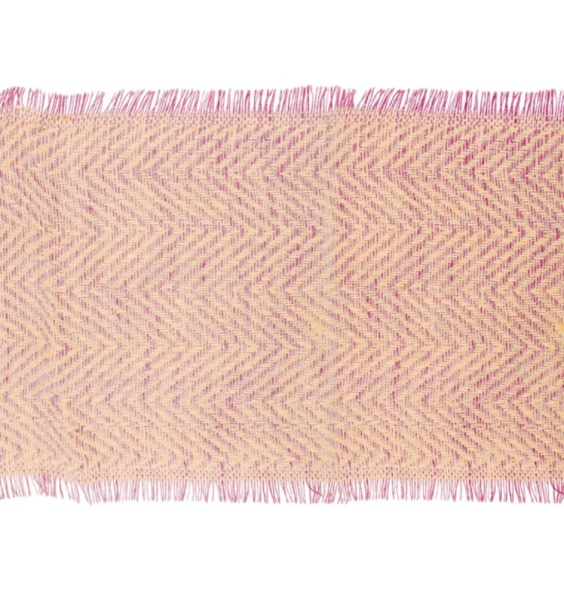 Jute Chevron Bordløber Rosa