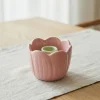 Åkande Porcelæn Lysestage Lyserød