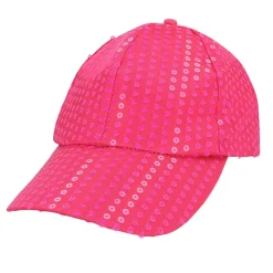 Kasket Med Pailletter Neon Pink