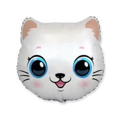 Kat Folieballon Hvid
