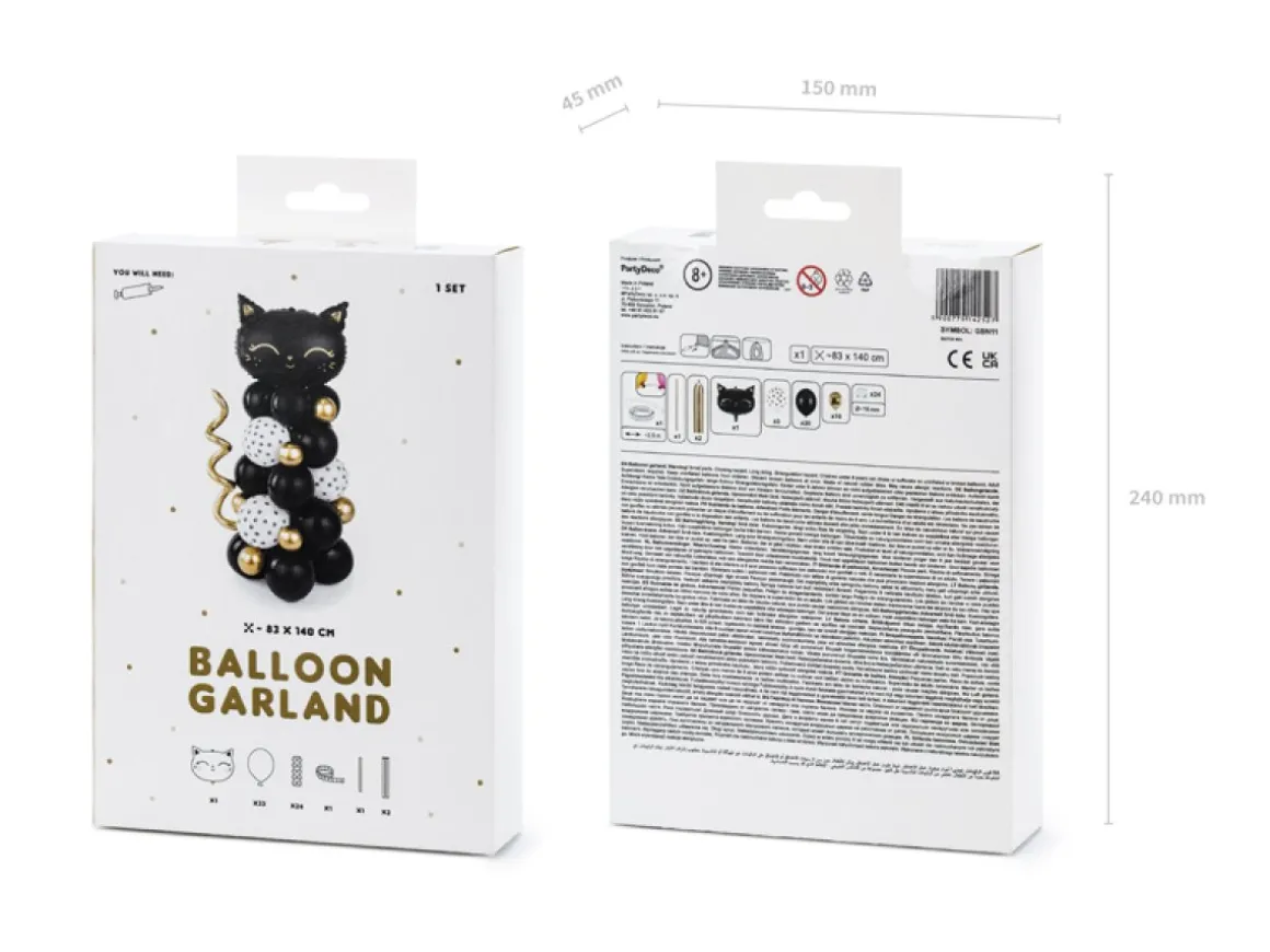 Kat Ballonfigur Sort
