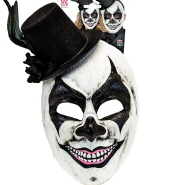 Killer Klovn Maske Med Tophat