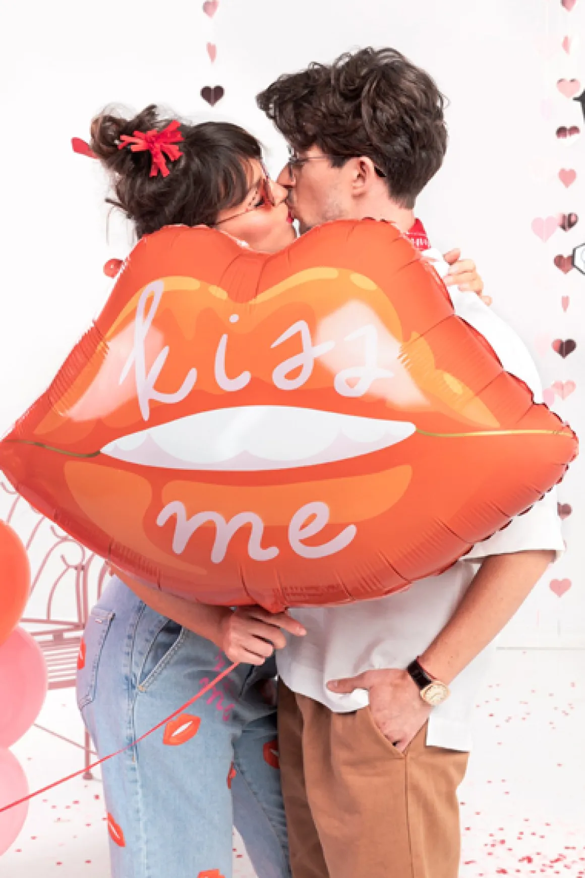 Kiss Me Læber Folieballon