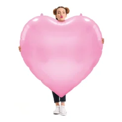Kæmpe Hjerte Folieballon Lyserød