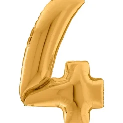 Kæmpe Talballon Metallisk Guld