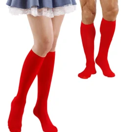 Knæstrømper Rød