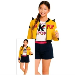 K-Pop Stjerne Børnekostume Gul