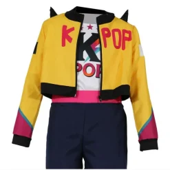 K-Pop Stjerne Børnekostume Gul