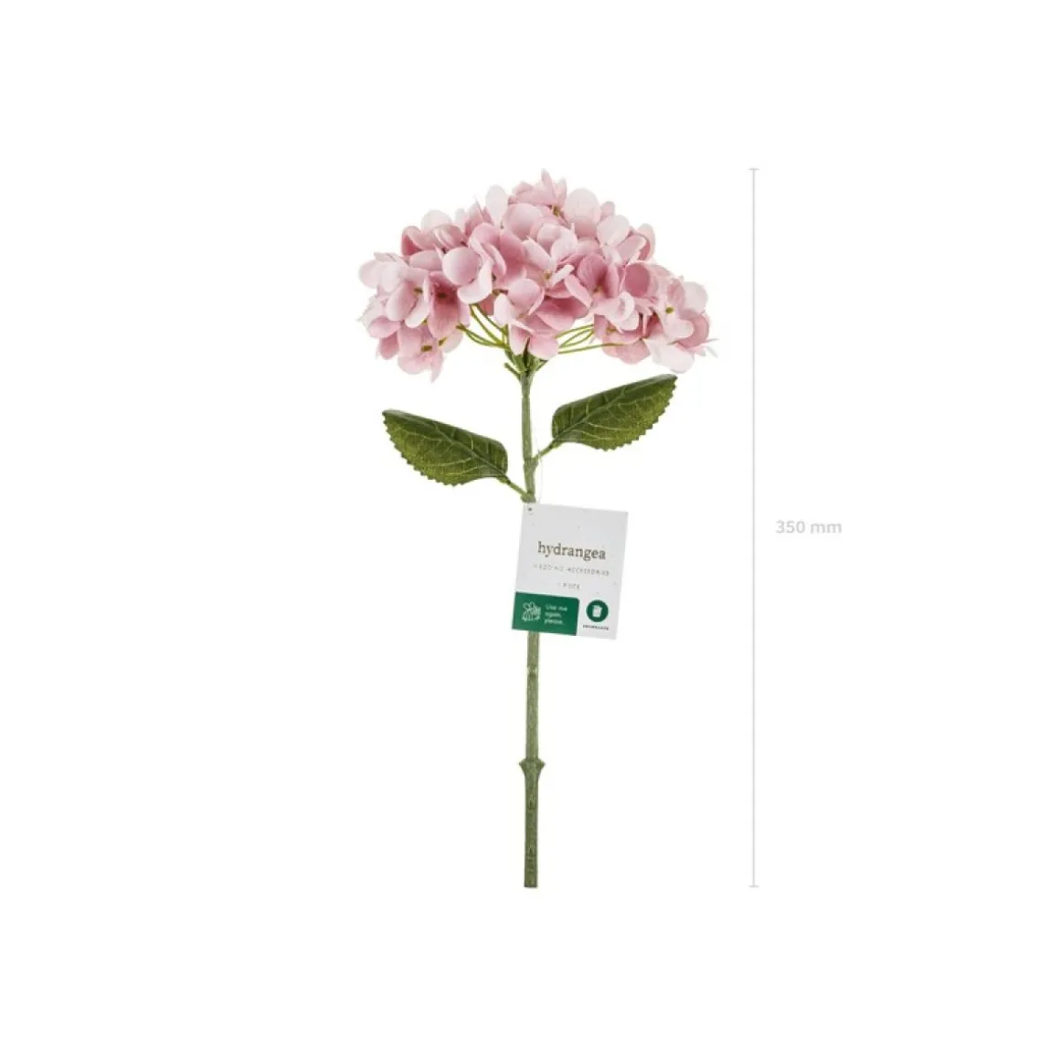 Kunstig Hortensia Blomst Lyserød