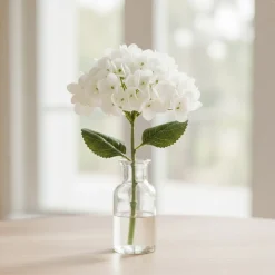 Kunstig Hortensia Blomst Hvid