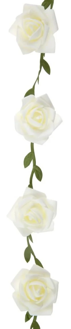 Kunstig Rose Guirlande Hvid