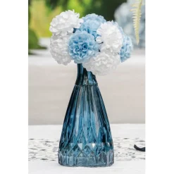 Kunstige Mini Hortensia Blomster Blå