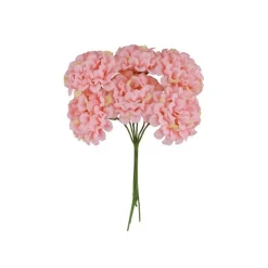Kunstige Mini Hortensia Blomster Lyserød