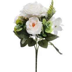Kunstig Pæon Blomsterbuket Hvid