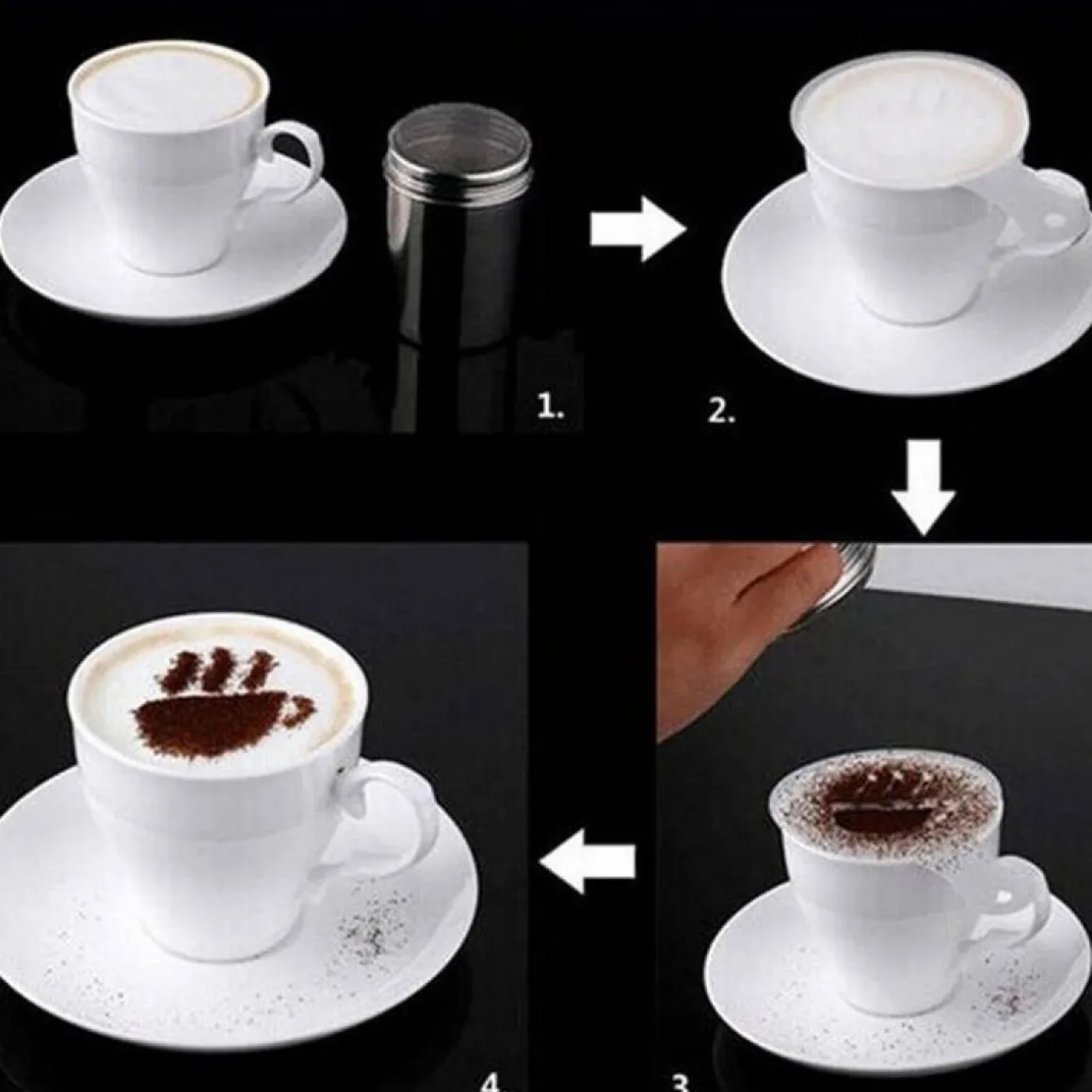 Latte Art Stencils 16 stk