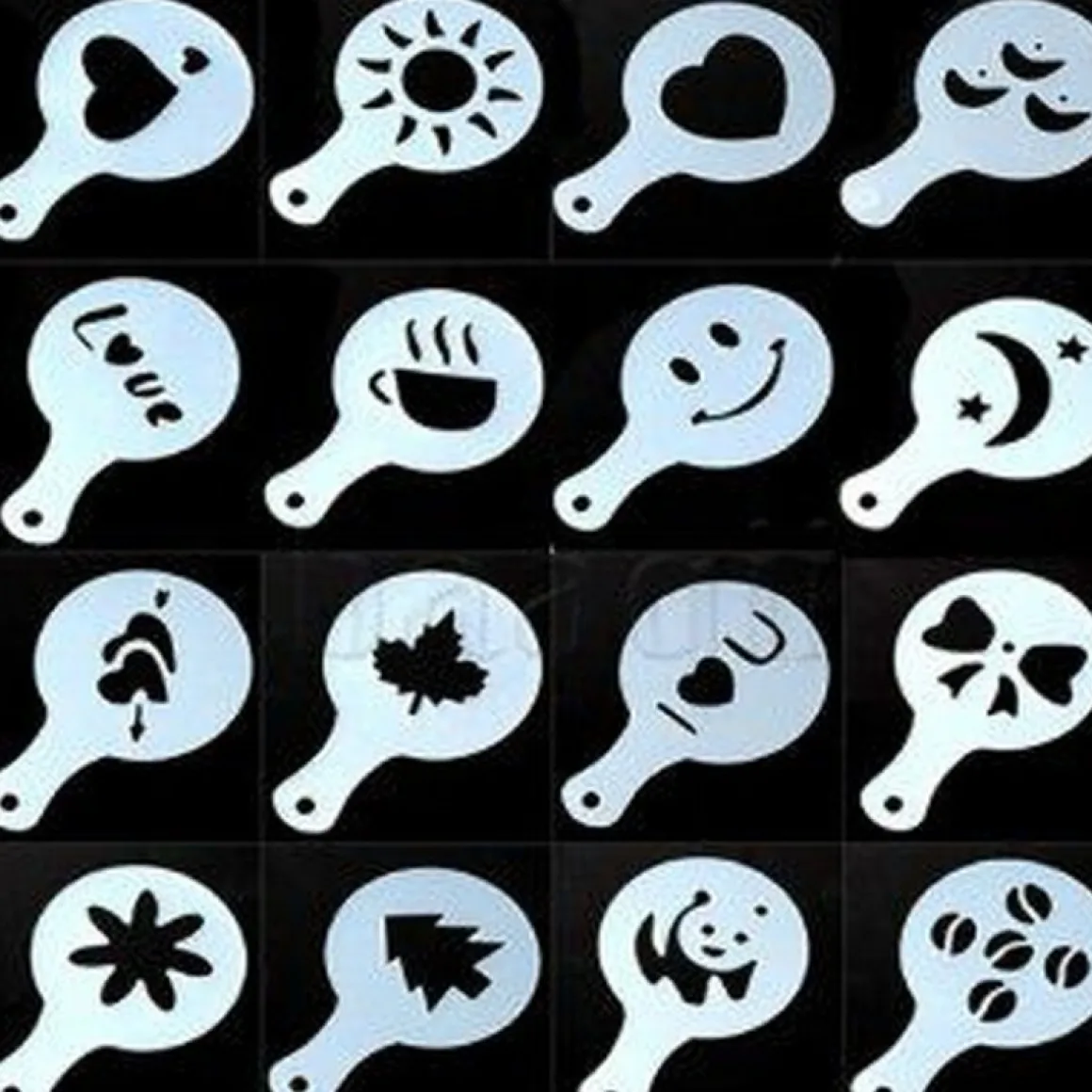 Latte Art Stencils 16 stk