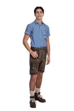 Lederhosen Kort Antikbrun