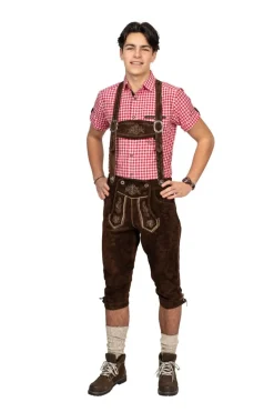 Lederhosen Lang Mørkebrun