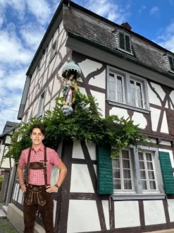 Lederhosen Lang Mørkebrun