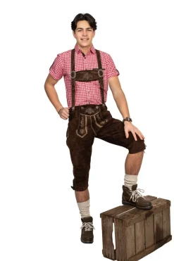 Lederhosen Lang Mørkebrun