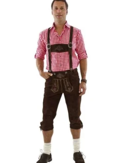 Lederhosen Lang Mørkebrun