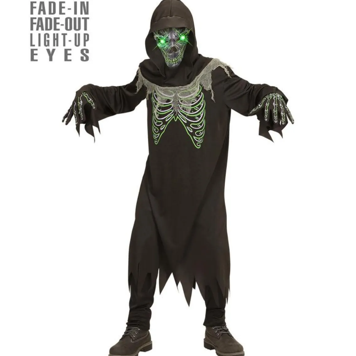LED Grim Reaper Børnekostume