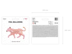 Leopard Folieballon Lyserød